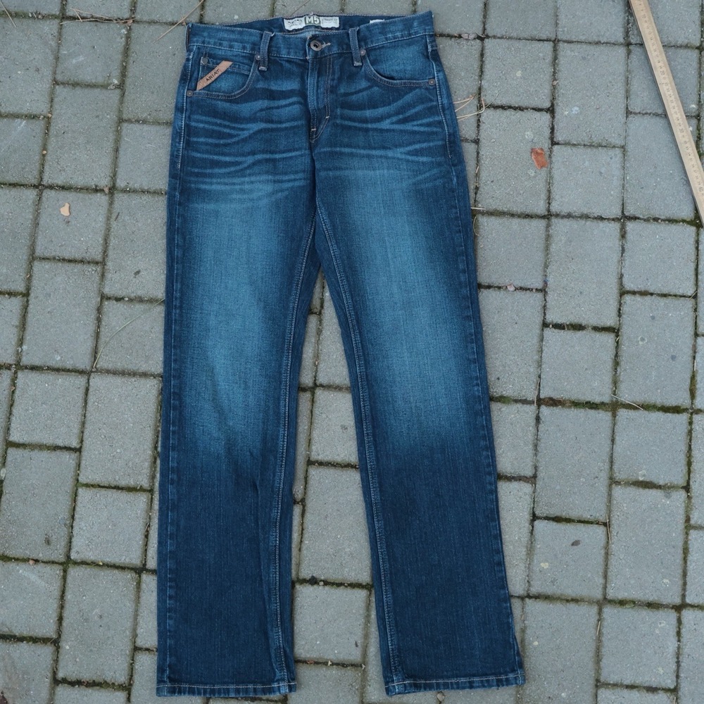 Ariat M5 Blue Jeans Men's 30x34 Coltrane Straight Fit Straight Leg Med Wash